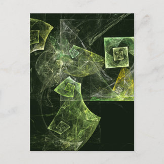 Cartão Postal Geometria Fractal de Luz Abstrata Equilibrada Torc