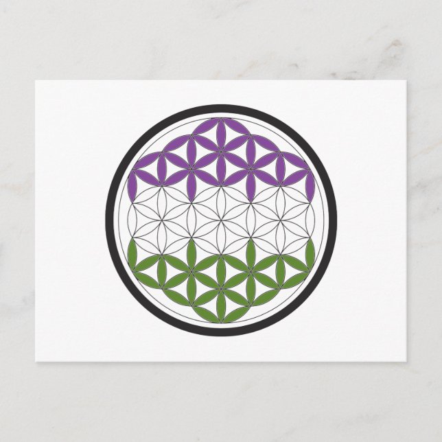 Cartão Postal geometria sagrada do gêneroQueer (Frente)