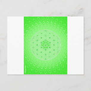Cartão Postal Geometria Sagrada Psicodélica Coração Design