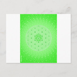 Cartão Postal Geometria Sagrada Psicodélica Coração Design