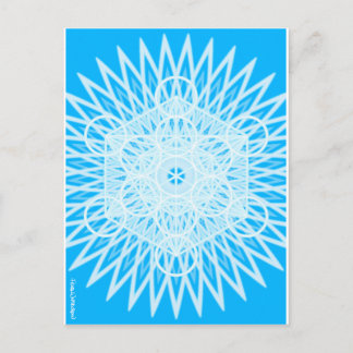 Cartão Postal geometria sagrado do chakra brilhante da garganta