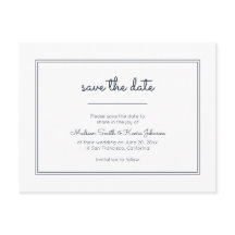 Geométrico Moderno | Casamento azul simples