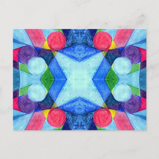 Cartão postal Geométrico Skittles (Frente)