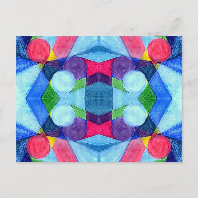 Cartão postal Geométrico Skittles (Frente)