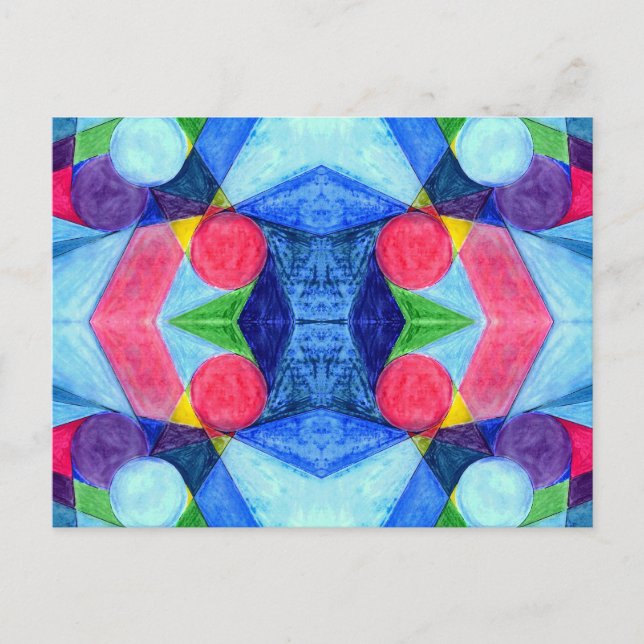 Cartão Postal Geométrico Skittles (Frente)