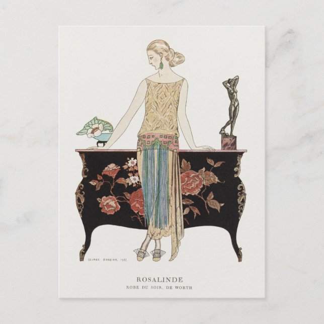 Cartão Postal George Barbier, Cartão-postal Art Deco (Frente)