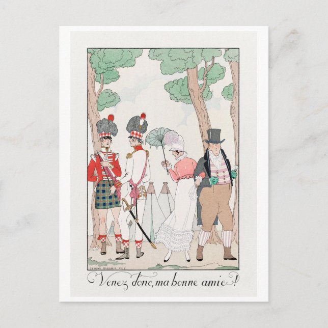 Cartão Postal George Barbier, Cartão-postal Art Deco (Frente)