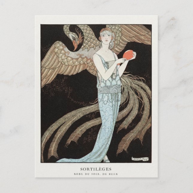 Cartão Postal George Barbier, Cartão-postal Art Deco (Frente)