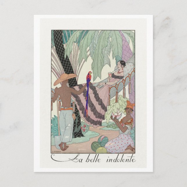 Cartão Postal George Barbier, Cartão-postal Art Deco (Frente)