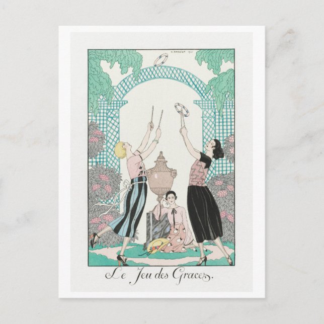 Cartão Postal George Barbier, Cartão-postal Art Deco (Frente)