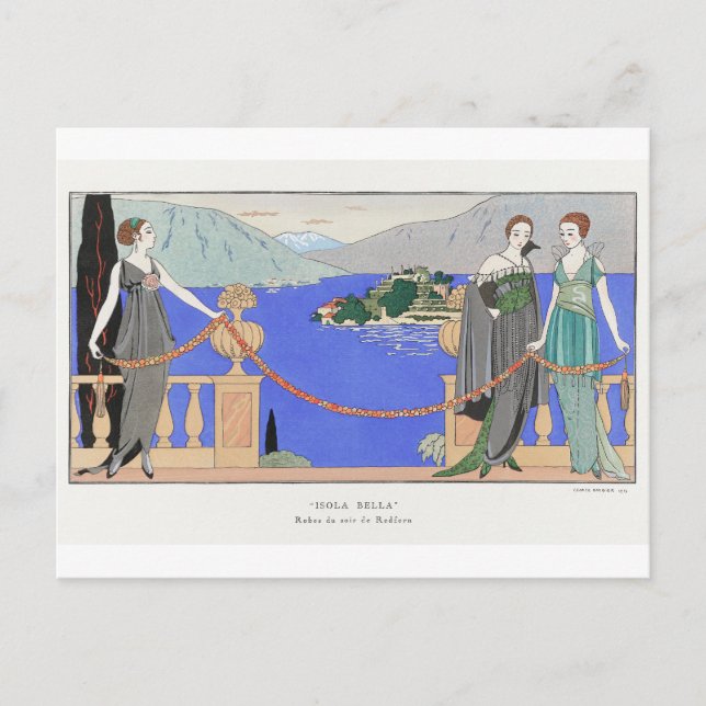Cartão Postal George Barbier, Cartão-postal Art Deco (Frente)