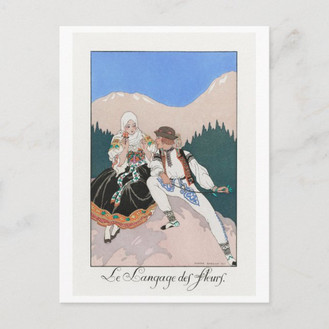 Cartão Postal George Barbier, Cartão-postal Art Deco (Frente)