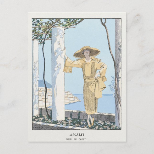 Cartão Postal George Barbier, Cartão-postal Art Deco (Frente)