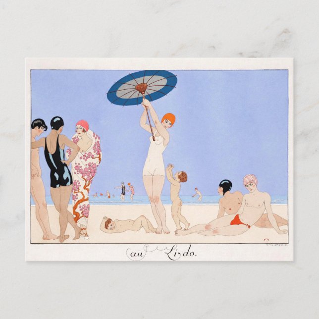 Cartão Postal George Barbier, Cartão-postal Art Deco (Frente)