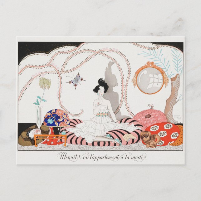 Cartão Postal George Barbier, Cartão-postal Art Deco (Frente)