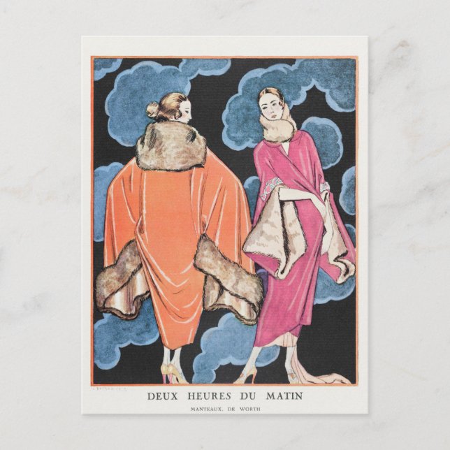 Cartão Postal George Barbier, Cartão-postal Art Deco (Frente)