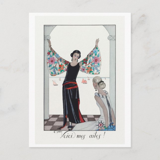 Cartão Postal George Barbier, Cartão-postal Art Deco (Frente)