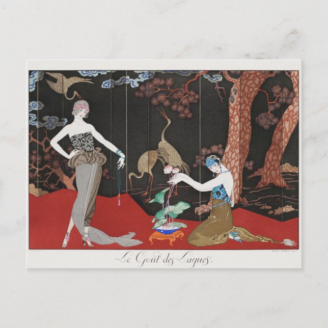 Cartão Postal George Barbier, Cartão-postal Art Deco (Frente)