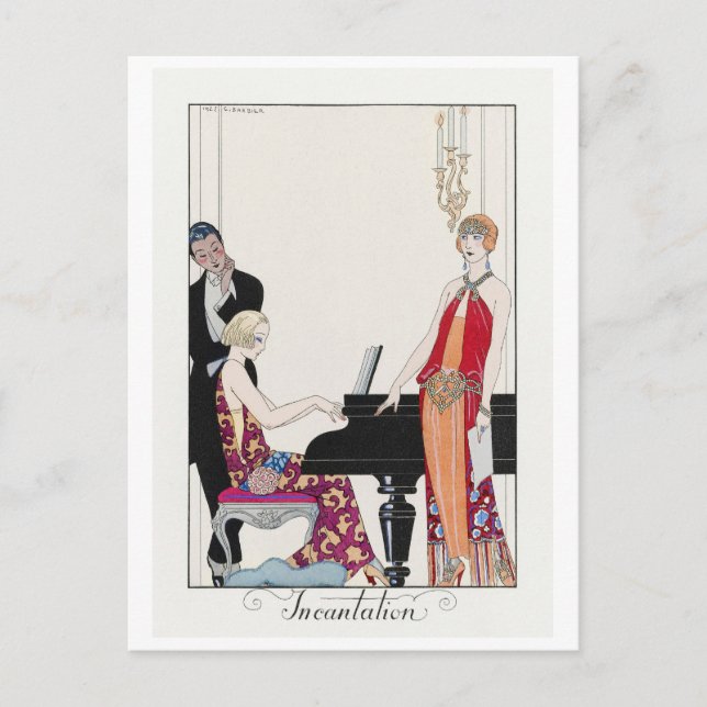 Cartão Postal George Barbier, Cartão-postal Art Deco (Frente)