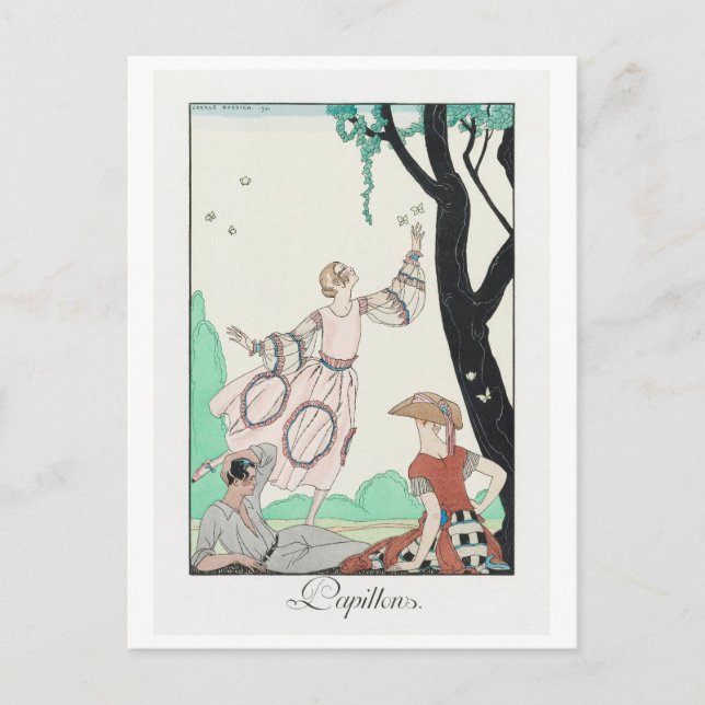 Cartão Postal George Barbier, Cartão-postal Art Deco (Frente)