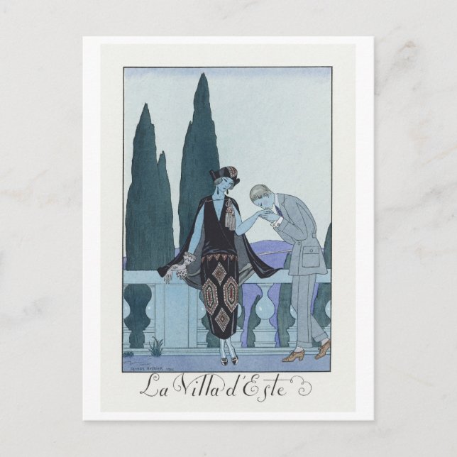 Cartão Postal George Barbier, Cartão-postal Art Deco (Frente)