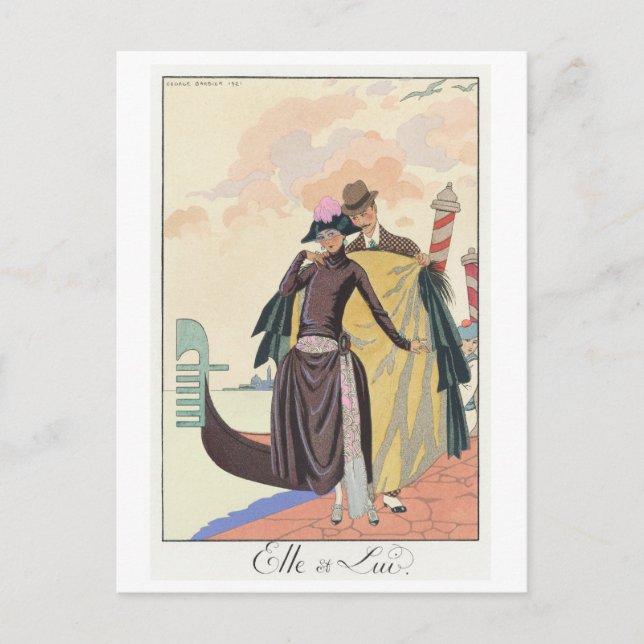 Cartão Postal George Barbier Postcard (Frente)