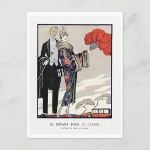 Cartão postal George Barbier Vintage Fashion