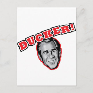 Cartão Postal George Bush É Um Ducker - Ataque Ao Calçado De Rep