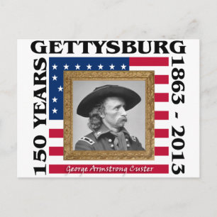 Cartão Postal George Custer - 150º Aniversário Gettysburg