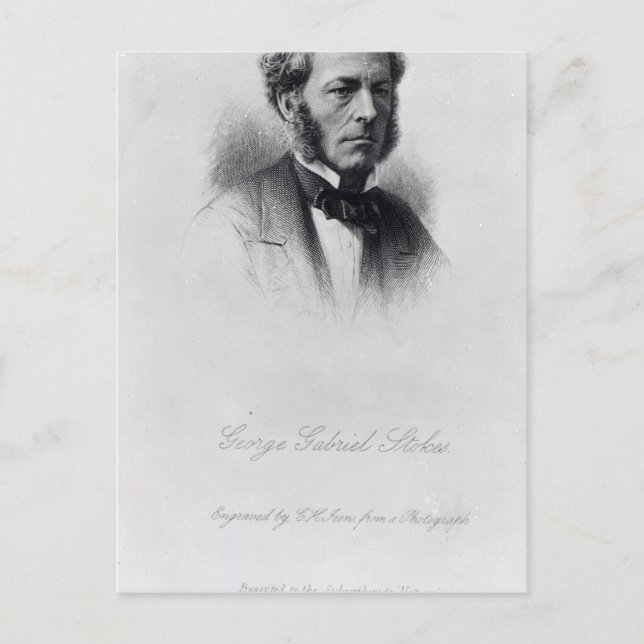 Cartão Postal George Gabriel Stokes (Frente)