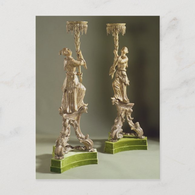 Cartão Postal George II chinoiserie torcheres, c.1750 (Frente)