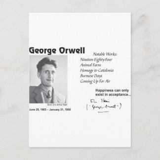 Cartão Postal George Orwell