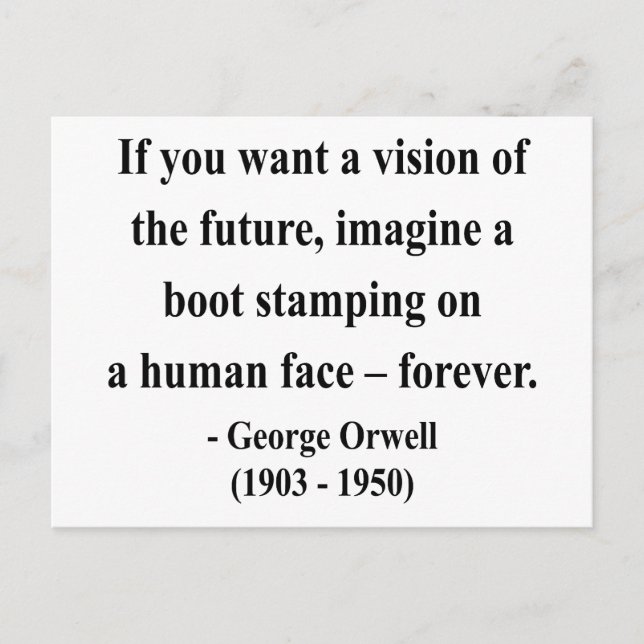 Cartão Postal George Orwell Cote 9a (Frente)