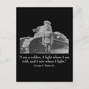 Cartão Postal George Patton e Cote