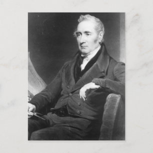Cartão Postal George Stephenson, gravado por Charles Turner