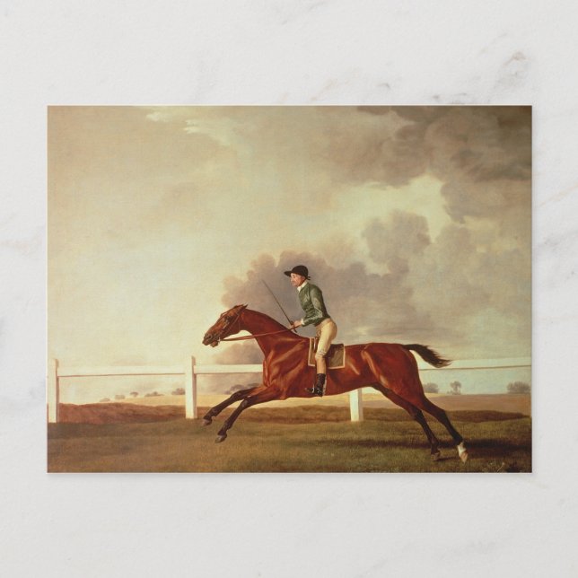 Cartão Postal George Stubbs | Bay Malton com John Singleton Up, (Frente)