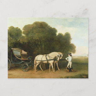 Cartão Postal George Stubbs Phaeton com Par de Creme Pon