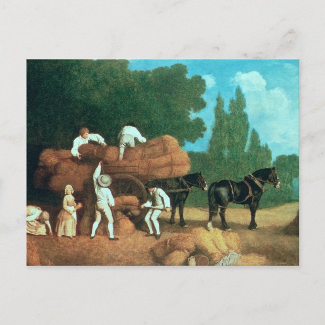 Cartão Postal George Stubbs | Vagão De Colheita (Frente)