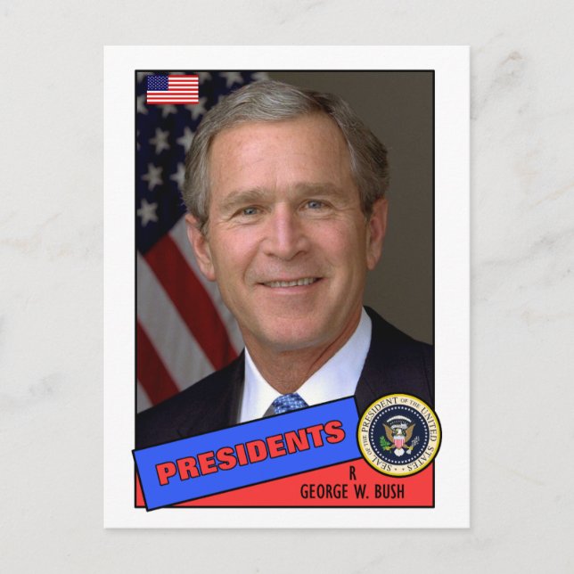 Cartão Postal George W. Bush Baseball Card (Frente)
