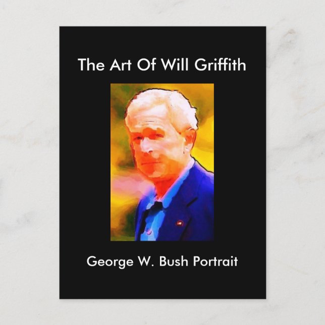 CARTÃO POSTAL GEORGE W. BUSH PORTRAIT POSTCARD (Frente)