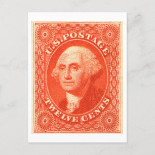 Cartão Postal George Washington 12 Centavos US Postage