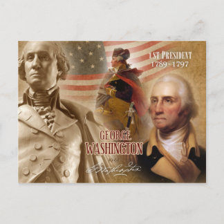 Cartão Postal George Washington - 1rua presidente dos EUA