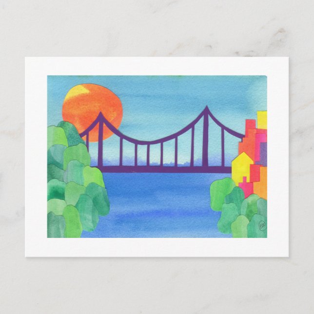 Cartão Postal George Washington Bridge (Frente)