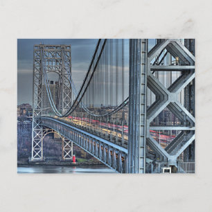 Cartão Postal George Washington Bridge & The Red Lighthouse NYC