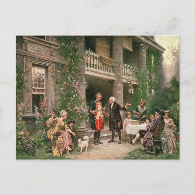 Cartão Postal George Washington no Jardim de Bartram (Frente)