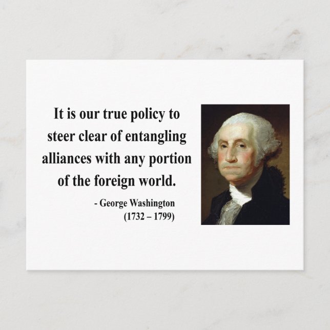 Cartão Postal George Washington Quote 5b (Frente)