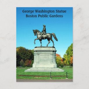 Cartão Postal George Washington Statue, Jardins Públicos de Bost