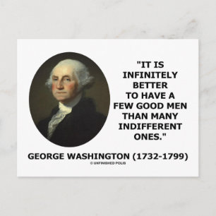 Cartão Postal George Washington, uma citação de bons homens