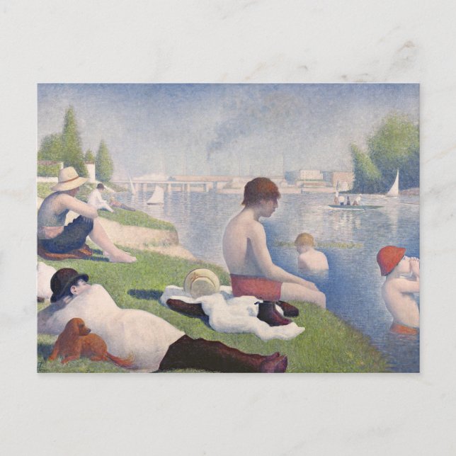 Cartão Postal Georges Pierre Seurat | Bathers em Asni � res, 188 (Frente)