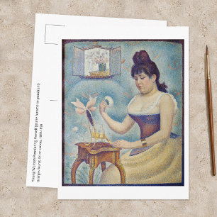 Cartão Postal Georges Seurat - Jovem Mulher Passando Pó de Arroz